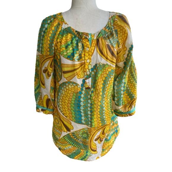 Banana Republic Tops - Banana Republic Trina Turk Collection Tropical Print Silk Top
